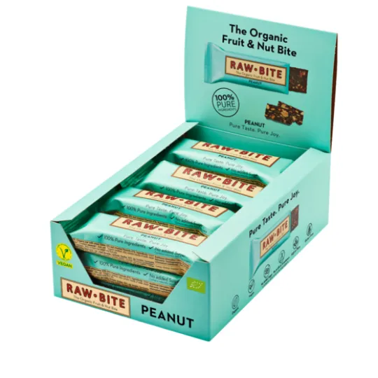 Rawbite Frukt- & Nötbar Peanut 50 g 12-pack