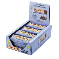 Rawbite Frukt- & Nötbar Vanilla Berries 50 g 12-pack