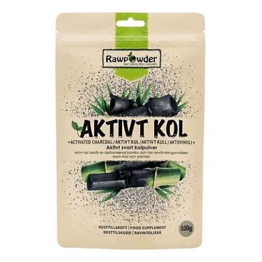 Rawpowder Aktivt Kol Pulver 100 g