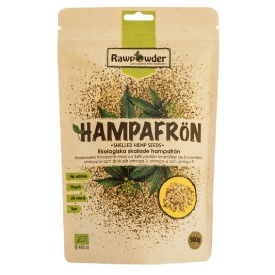 Rawpowder Skalade Hampafrön 300 g