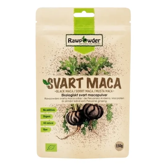 Rawpowder Svart Macapulver EKO RAW 150 g
