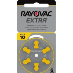 Rayovac Extra Hörapparatsbatterier 10 gul 6-pack