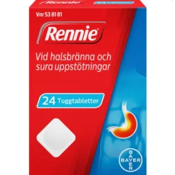 Rennie, tuggtablett 680 mg/80 mg 24 st