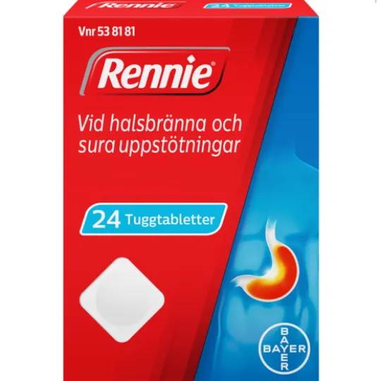 Rennie, tuggtablett 680 mg/80 mg 24 st