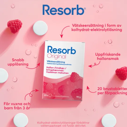 Resorb Original Hallon brustabletter 20 st