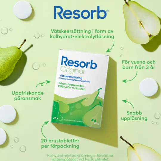 Resorb Original Päron 20 brustabletter