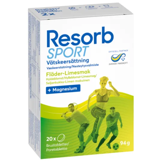 Resorb Sport Fläder-Lime 20 brustabletter