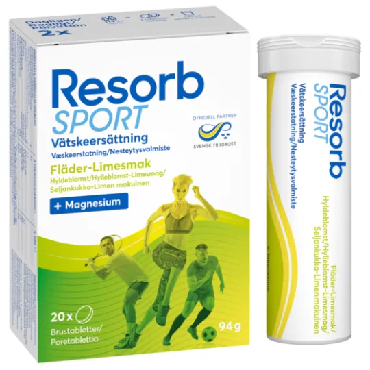 Resorb Sport Fläder-Lime 20 brustabletter