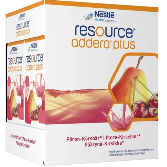 Resource Addera Plus Päron-Körsbär 4 x 200 ml