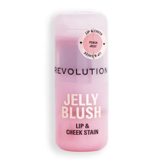Revolution Jelly Blush Stick Lip and Cheek Stain Peach Orange 5,5 g