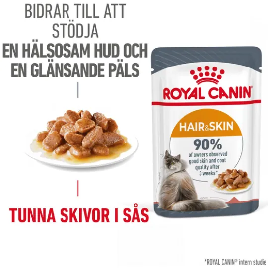 Royal Canin Hair & Skin Care Gravy Adult Våtfoder för Katt 1,02 kg