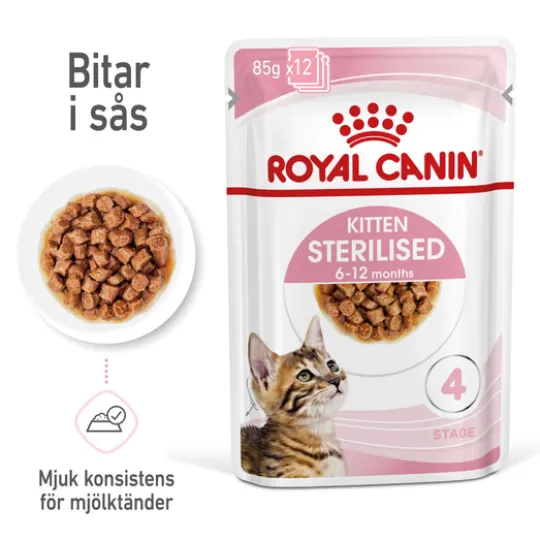 Royal Canin Kitten Sterilised Gravy Våtfoder för Kattunge 1,02 kg