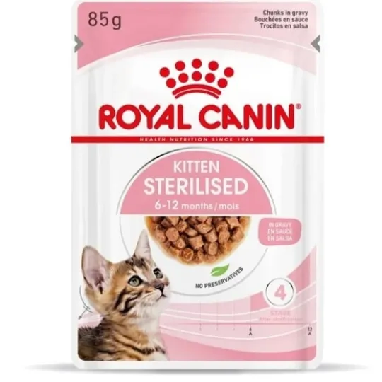Royal Canin Kitten Sterilised Gravy Våtfoder för Kattunge 1,02 kg