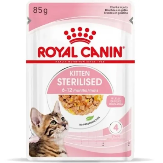 Royal Canin Kitten Sterilised Jelly Våtfoder för Kattunge 1,02 kg
