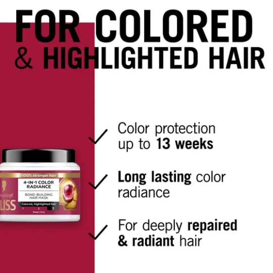 Schwarzkopf Gliss 4-In-1 Color Radiance Bond-Building Hair Mask 400 ml