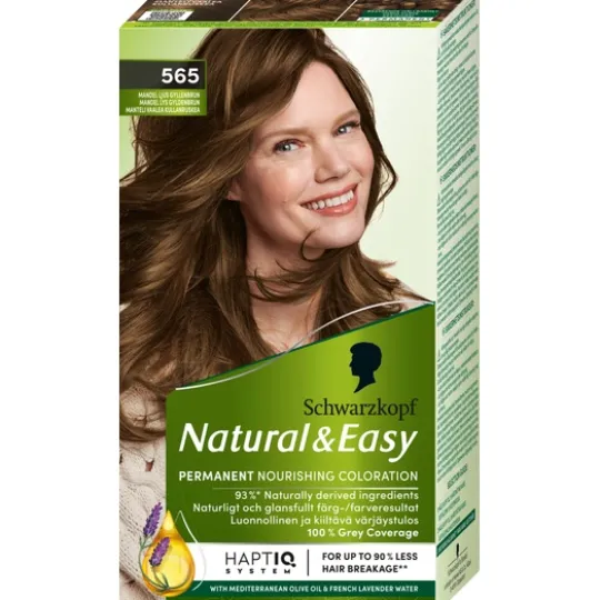 Schwarzkopf Natural & Easy Hårfärg 565 Mandel Ljus Gyllenbrun