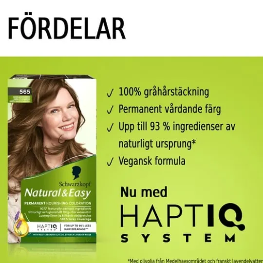 Schwarzkopf Natural & Easy Hårfärg 565 Mandel Ljus Gyllenbrun