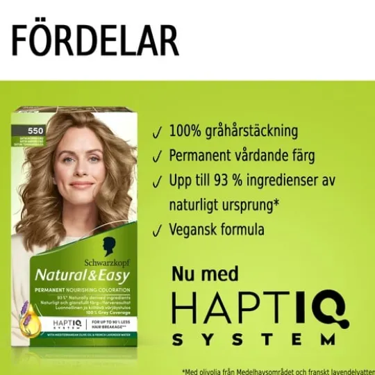 Schwarzkopf Natural & Easy Hårfärg 550 Satin Mörkblond