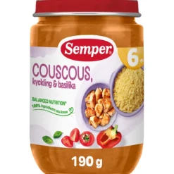 Semper Couscous, Kyckling & Basilika 6 månder 190 g