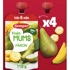 Semper Fruktmums Päron 110 g 4-pack