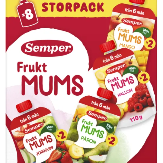 Semper Fruktmums Variety box 110 g 8-pack