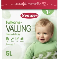 Semper Fullkornsvälling Havre, Vete & Råg 1 år+ 725 g