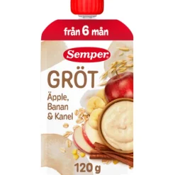 Semper Grötklämmis Äpple, Banan & Kanel 120 g