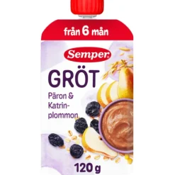Semper Grötklämmis Päron & Katrinplommon 120 g