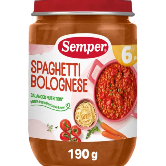 Semper Spaghetti Bolognese 6 månader 190 g