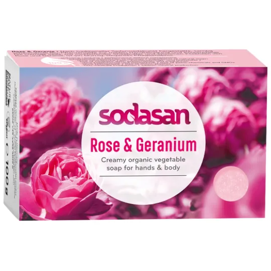 Sodasan Ros & Pelargon Tvål 100 g