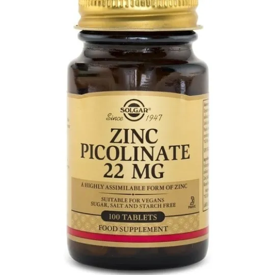 Solgar Zinc Picolinate 22 mg 100 tabletter
