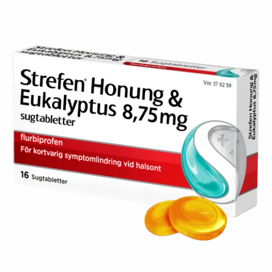 Strefen Honung & Eukalyptus 8,75 mg 16 sugtabletter