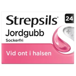 Strepsils Jordgubb Sugtabletter Sockerfri 24 st