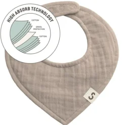 STUCKIES High Absorbency Bib Taupe