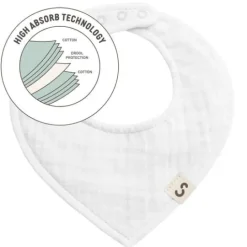 STUCKIES High Absorbency Bib White
