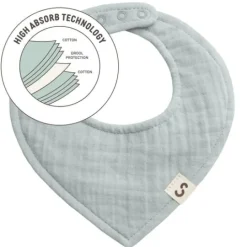 STUCKIES High Absorbency Bib Grey