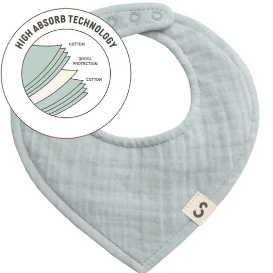 STUCKIES High Absorbency Bib Grey