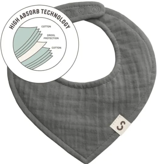 STUCKIES High Absorbency Bib Anthracite Black