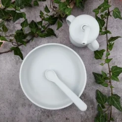 Summerville Mugg med Sugrör Silikon Silver Grey