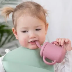 Summerville Mugg med Sugrör Silikon Dusty Rose