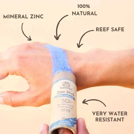 Suntribe Solstift Zink med Naturliga Mineraler SPF50 Blå 30 g