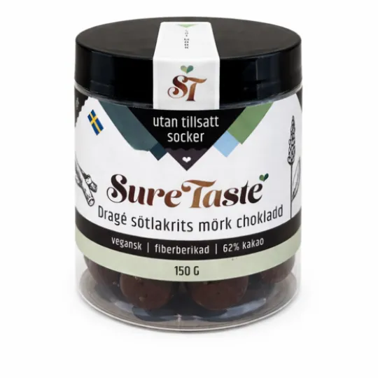 Sure Taste Sötlakrits Mörk Choklad 150 g