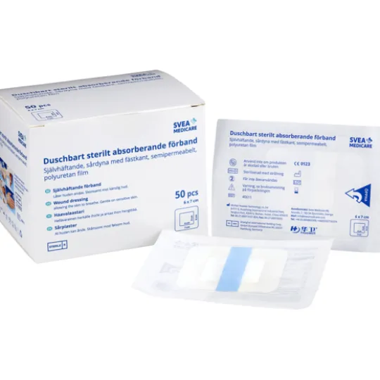 Svea Medicare Duschbart Sterilt Förband 6 x 7 cm 50 st