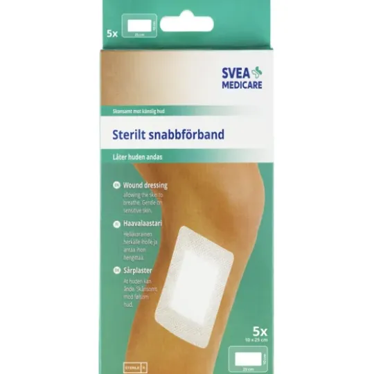Svea Medicare Sterilt Förband 10 x 25 cm 5 st