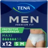 TENA Men Premium Fit Maxi Inkontinensskydd S/M 12 st