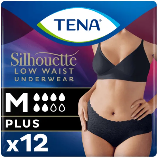 TENA Silhouette Plus Black Low Waist M 12 st