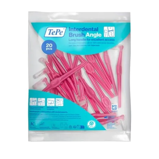 TePe Angle Vinklad Mellanrumsborste 0,4 mm Rosa 20-pack