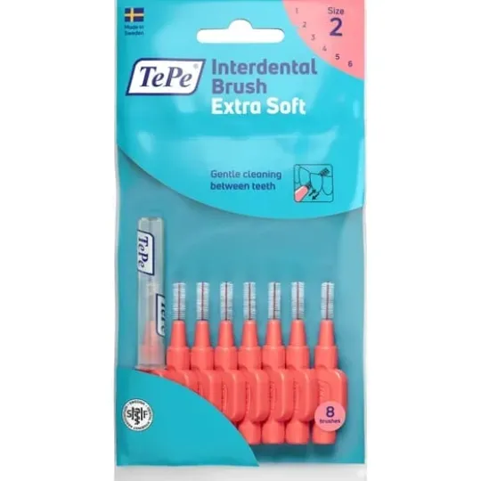 TePe Mellanrumsborste Extra Soft 0,5 mm Röd 8 st