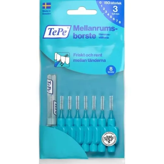 TePe Mellanrumsborste Original 0,6 mm Blå 8 st