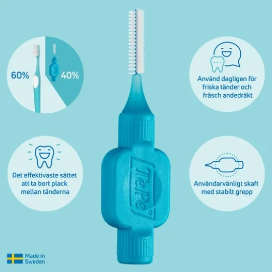 TePe Mellanrumsborste Original 1,3 mm Grå 8 st